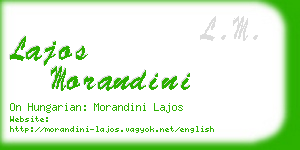 lajos morandini business card